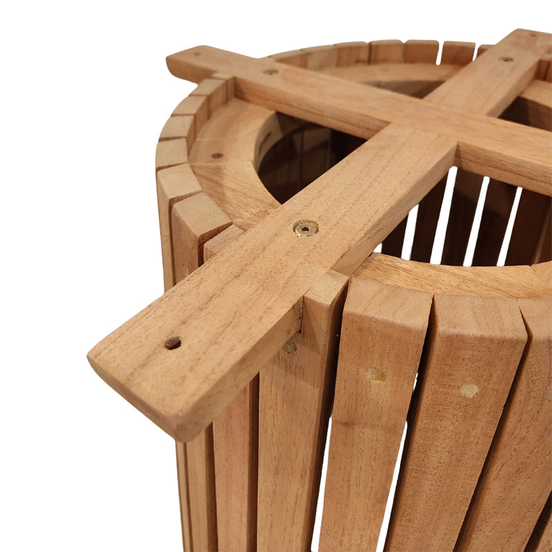 Bază masă interior cu structură stabilă, Galy I, Lemn mindi, Natural, 60x75 cm