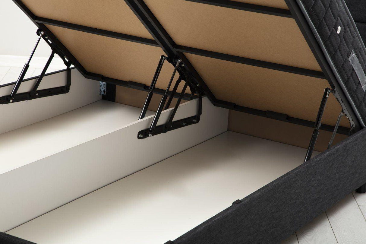 Baza pat dublu și tăblie Motya, Gri, 160x110x200 cm