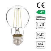 Bec cu LED E27 A60 - Alb, Transparent