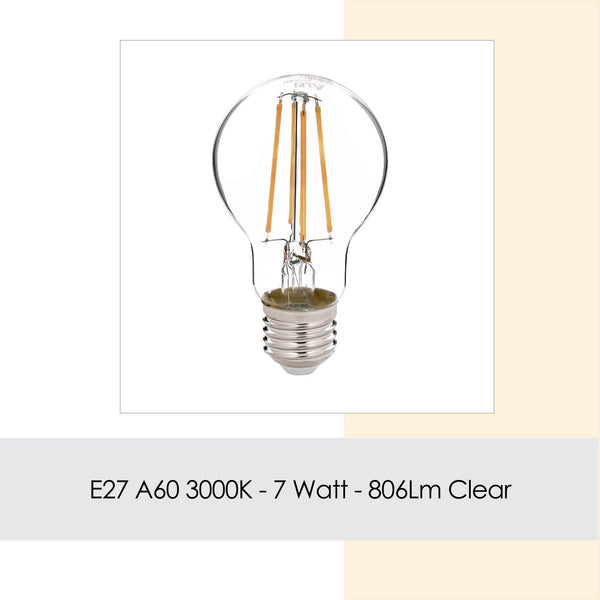 Bec cu LED E27 A60 Gun, Transparent, 6x14 cm