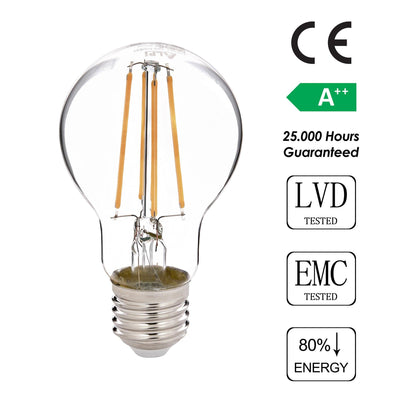 Bec cu LED E27 A60 Gun, Transparent