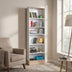 Biblioteca Adore Base, 6 rafturi, Crem / Alb, 60x197x26 cm