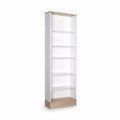 Biblioteca Adore Base, 6 rafturi, Crem / Alb, 60x197x26 cm