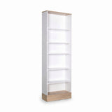 Bibliotecă Adore Base cu 6 Rafturi, Alb, 60x197x26 cm