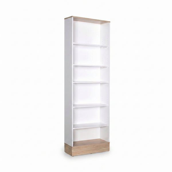 Bibliotecă Adore Base cu 6 Rafturi, Alb, 60x197x26 cm