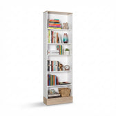 Bibliotecă Adore Base cu 6 Rafturi, Alb, 60x197x26 cm, foto produs 6