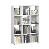 Biblioteca Adore Cubic, Alb - Stejar, 104x141x30 cm - Alb