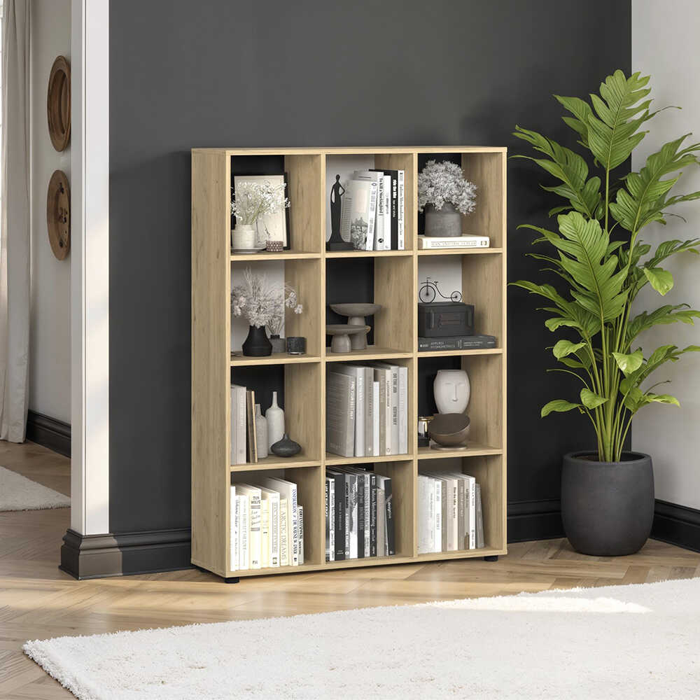 Biblioteca Adore Cubic, Stejar, 104x141x30 cm
