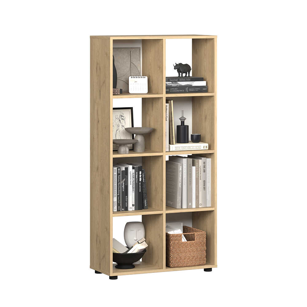 Biblioteca Adore Cubic, Stejar, 70x141x30 cm