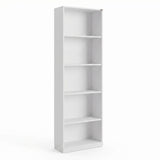 Biblioteca Adore Modern, 5 rafturi, 64x182x26 cm - Alb