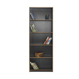 Biblioteca Adore Modern, 5 rafturi, 64x182x26 cm - Antracit