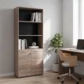 Biblioteca Adore New York Office, 2 usi cu cheie, 3 rafturi fix, 72 x 187 x 34 cm