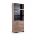 Biblioteca Adore New York Office, 2 usi cu cheie, 3 rafturi fix, 72 x 187 x 34 cm
