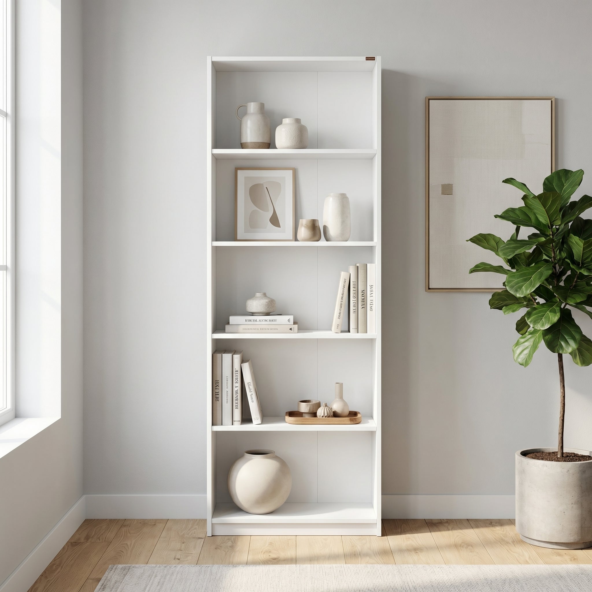 Biblioteca Adore Nurdan, 5 rafturi, 58x170x23 cm – Adore Home