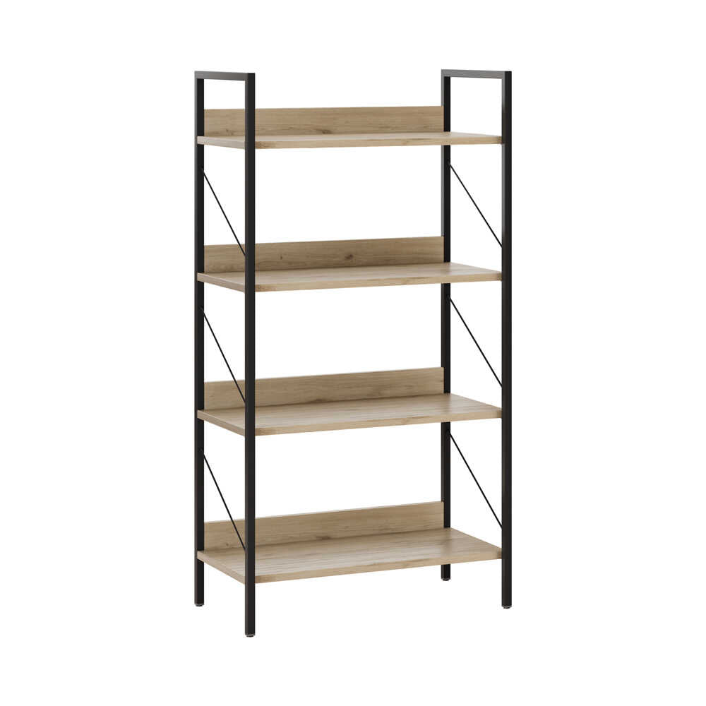 Biblioteca Adore Profile cu 4 rafturi, Stejar, 73x136x35 cm
