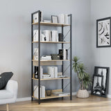 Biblioteca Adore Profile cu 5 rafturi, Stejar, 73x172x35 cm