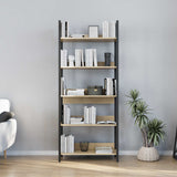 Biblioteca Adore Profile cu 5 rafturi, Stejar, 73x172x35 cm