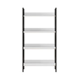 Biblioteca Adore Profile cu 4 rafturi, Alb - Maro - Stejar, 73x136x35 cm - Alb
