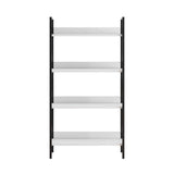 Biblioteca Adore Profile cu 4 rafturi, Alb - Maro - Stejar, 73x136x35 cm - Alb