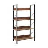 Biblioteca Adore Profile cu 4 rafturi, Alb - Maro - Stejar, 73x136x35 cm - Maro