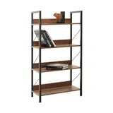 Biblioteca Adore Profile cu 4 rafturi, Alb - Maro - Stejar, 73x136x35 cm - Maro