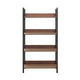 Biblioteca Adore Profile cu 4 rafturi, Alb - Maro - Stejar, 73x136x35 cm - Maro
