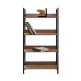 Biblioteca Adore Profile cu 4 rafturi, Alb - Maro - Stejar, 73x136x35 cm - Maro