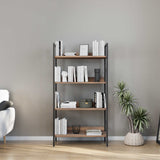Biblioteca Adore Profile cu 4 rafturi, Alb - Maro - Stejar, 73x136x35 cm - Maro
