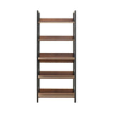 Biblioteca Adore Profile cu 5 rafturi, Alb - Maro - Stejar, 73x172x35 cm - Maro