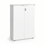 Bibliotecă Adore Rio cu 2 Uși, Cheie și 3 Rafturi, 72x109x34 cm - Alb