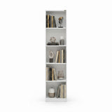 Biblioteca Adore Vargas, 5 Rafturi, Alb, 43x182x26 cm - Alb