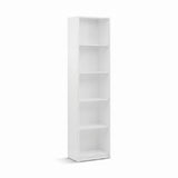 Biblioteca Adore Vargas, 5 Rafturi, Alb, 43x182x26 cm - Alb