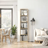 Biblioteca Adore Vargas, 5 Rafturi, Alb, 43x182x26 cm - Natural