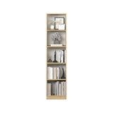 Biblioteca Adore Vargas, 5 Rafturi, Alb, 43x182x26 cm - Natural
