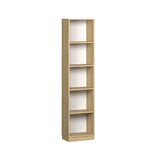 Biblioteca Adore Vargas, 5 Rafturi, Alb, 43x182x26 cm - Natural