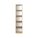 Biblioteca Adore Vargas, 5 Rafturi, Alb, 43x182x26 cm - Natural