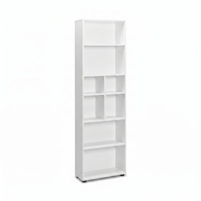 Biblioteca Adore White, 8 rafturi, Alb, 55 x 187 x 23 cm