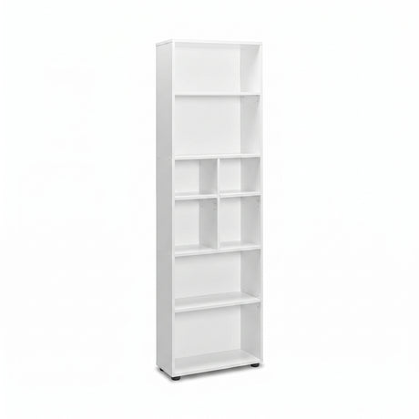 Biblioteca Adore White, 8 rafturi, Alb, 55 x 187 x 23 cm