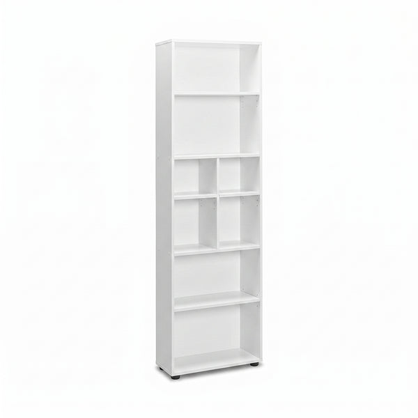Biblioteca Adore White, 8 rafturi, Alb, 55x187x23 cm