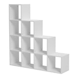 Bibliotecă albă Funcțională  Scala, Modernă, Material Lemn, 130x29x130 cm - WHITE