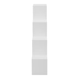 Bibliotecă albă Funcțională  Scala, Modernă, Material Lemn, 130x29x130 cm - WHITE