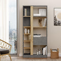 Biblioteca Alive, Alb, 75x25x160 cm, perspectiva suplimentara
