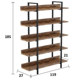 Biblioteca Almond, Nuc, 119x27x185 cm, detaliu produs