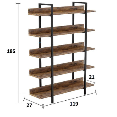 Biblioteca Almond, Nuc, 119x27x185 cm, detaliu produs