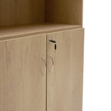 Biblioteca Amazon cu usi cu lacat, Stejar - Nuc, 80x40x200 cm - Sonoma