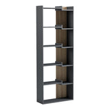 Bibliotecă, antracit-sonoma, 61x22x162 cm