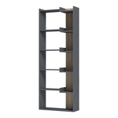 Bibliotecă, antracit-sonoma, 61x22x162 cm, perspectiva suplimentara