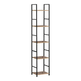 Biblioteca Azuel stejar-otel negru 29x24x144 cm