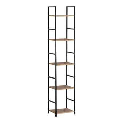 Biblioteca Azuel stejar-otel negru 29x24x144 cm