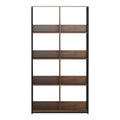 Biblioteca Bocklet, Negru-Maro, 80x33x149 cm Pakoworld, detaliu material si proportii, Biblioteca, culoare Negru-Maro, dimensiuni 80 33 149 cm